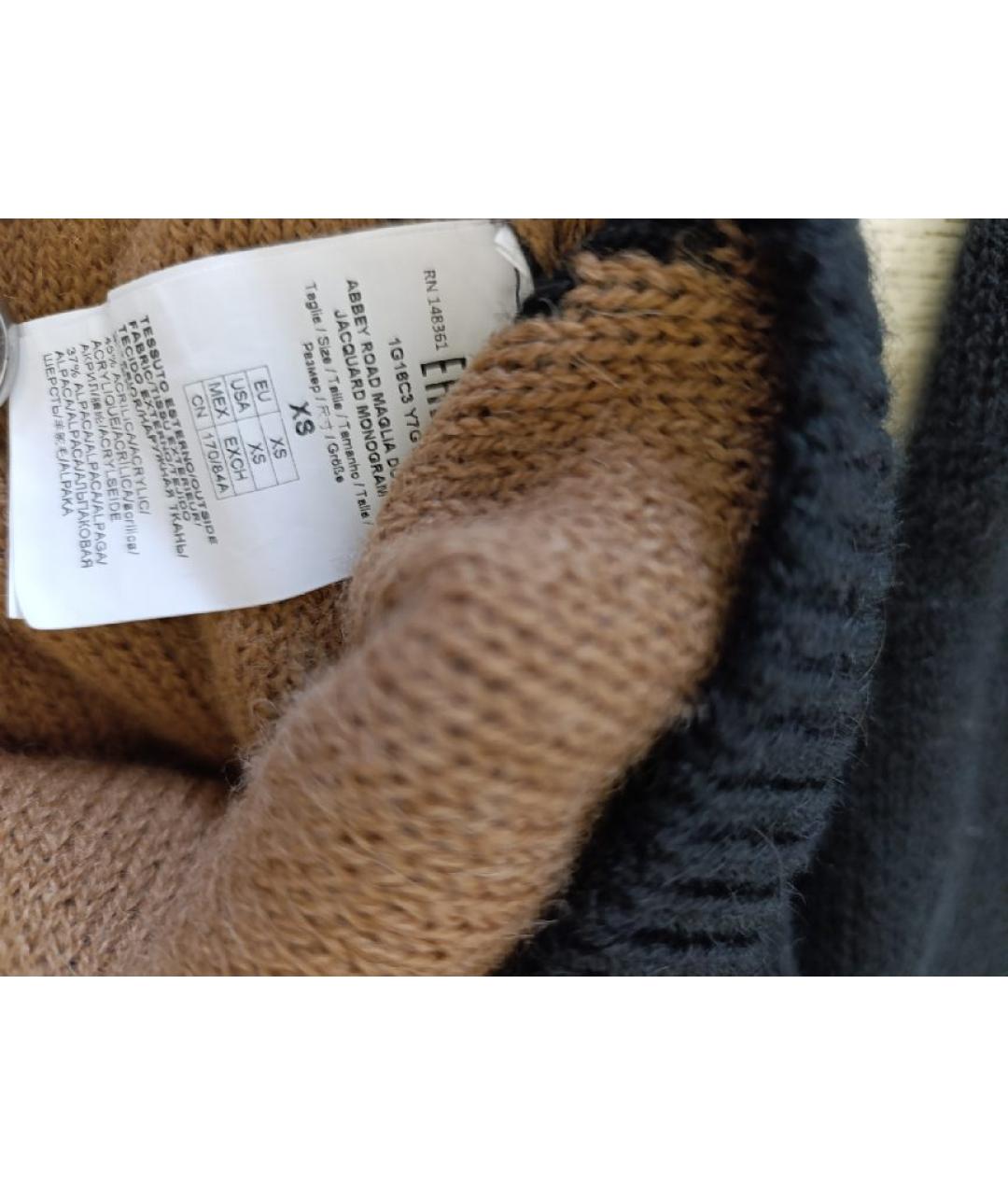 PINKO Черный шерстяной джемпер / свитер, фото 4