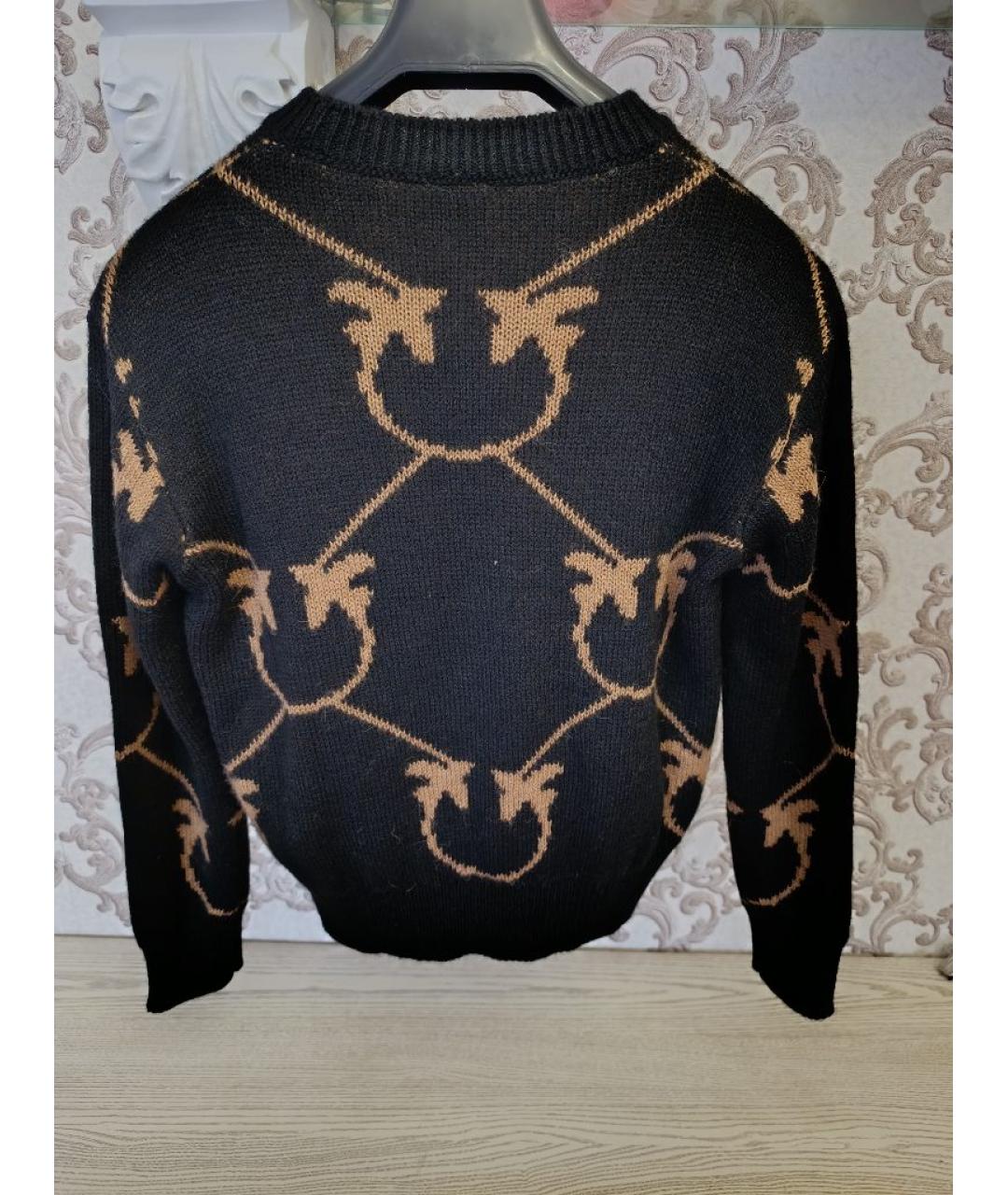 PINKO Черный шерстяной джемпер / свитер, фото 2