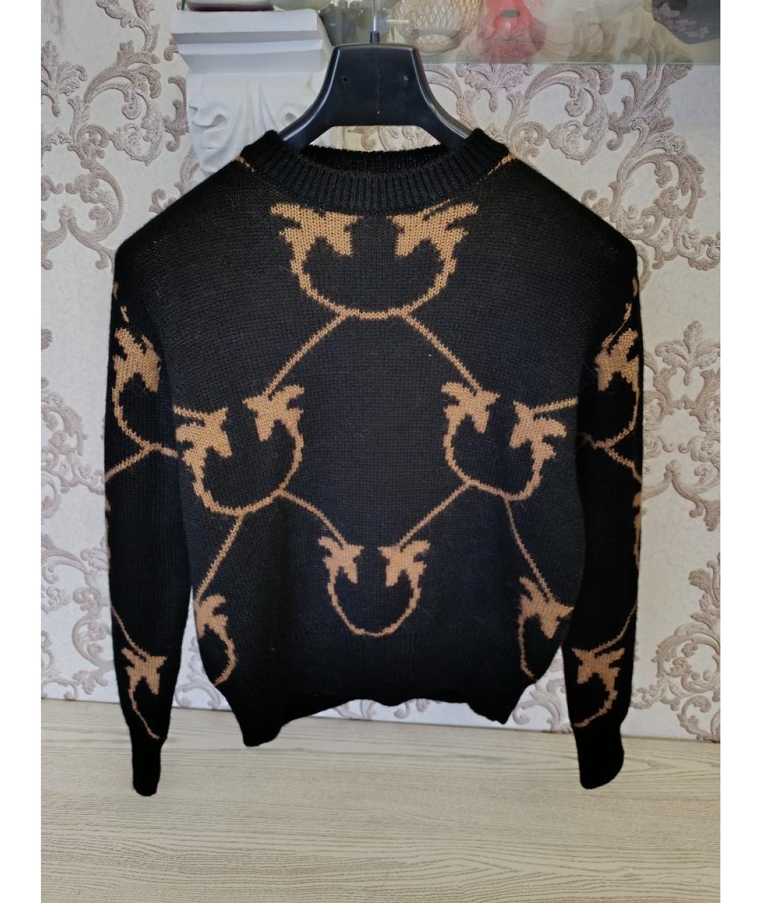 PINKO Черный шерстяной джемпер / свитер, фото 5