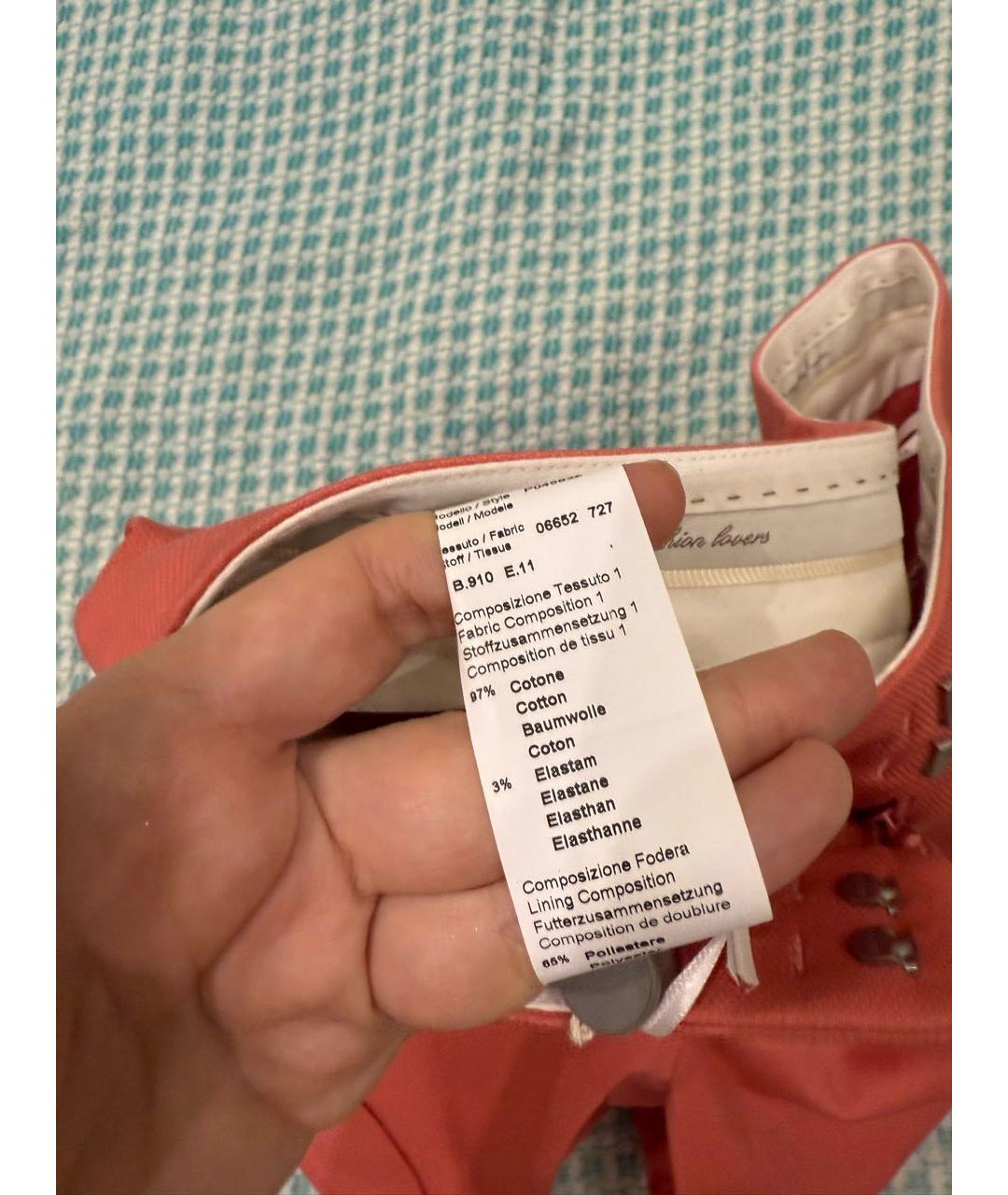 PESERICO Коралловые хлопковые шорты, фото 6