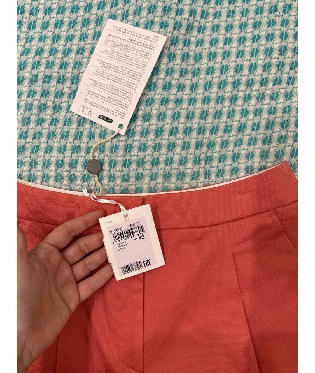 PESERICO Коралловые хлопковые шорты, фото 4