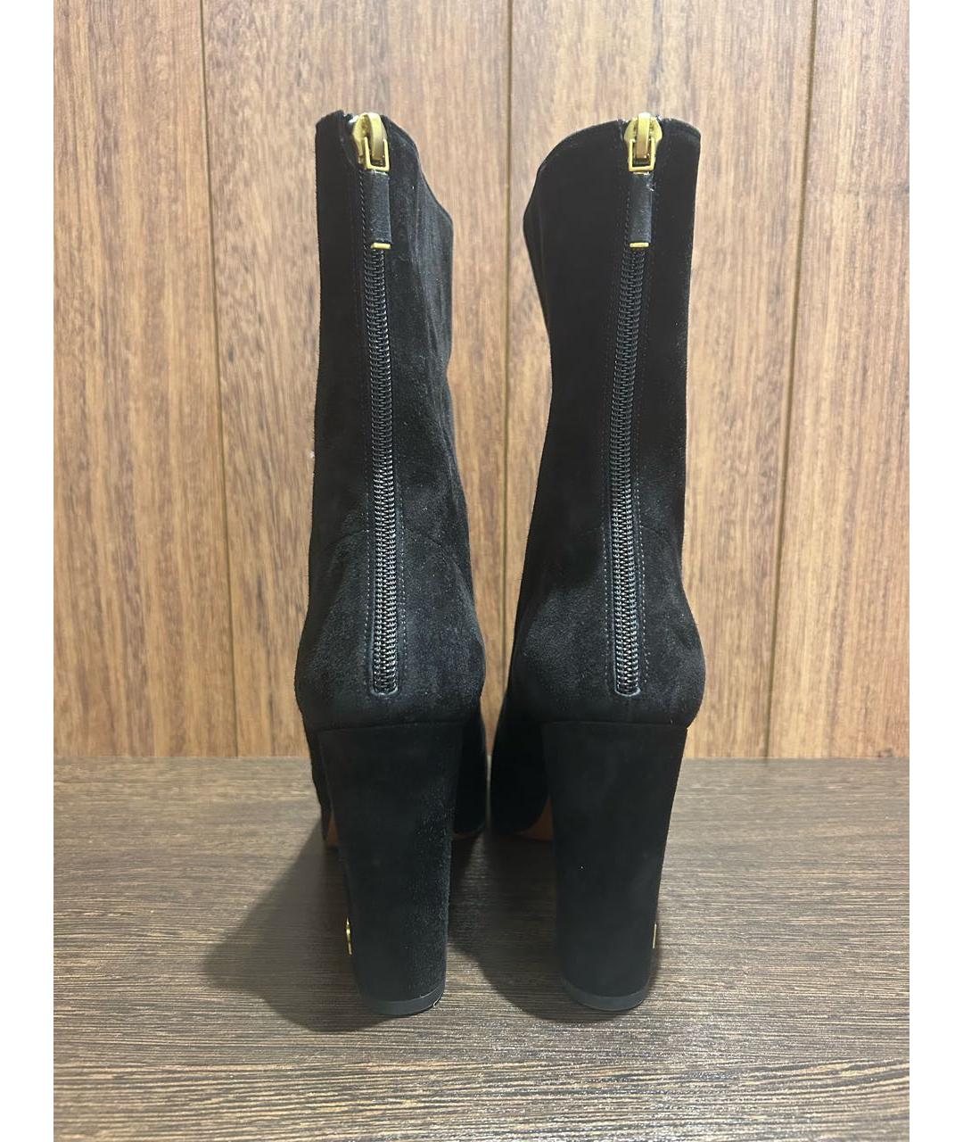 CHRISTIAN DIOR Черные замшевые ботильоны, фото 5