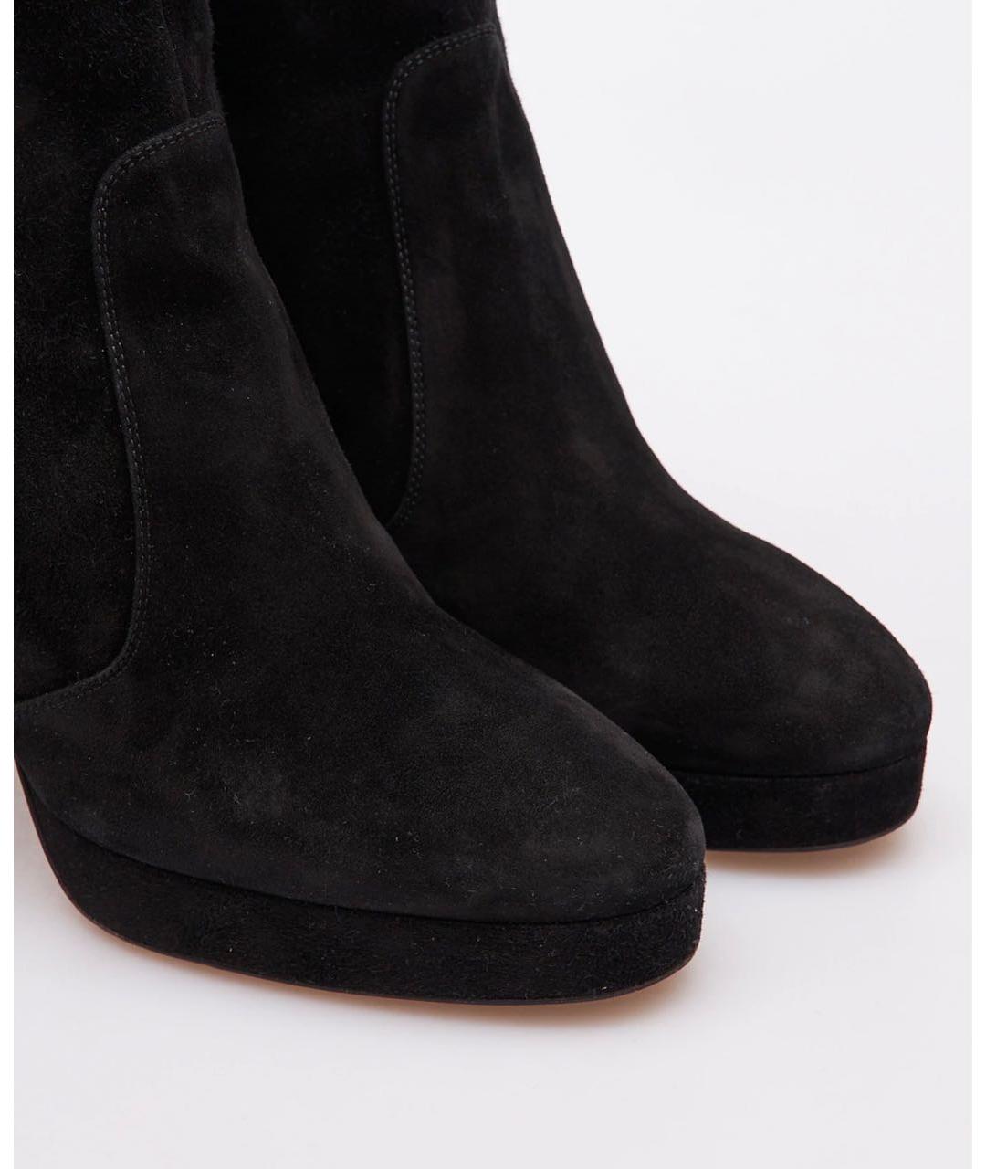 CHRISTIAN DIOR Черные замшевые ботильоны, фото 4