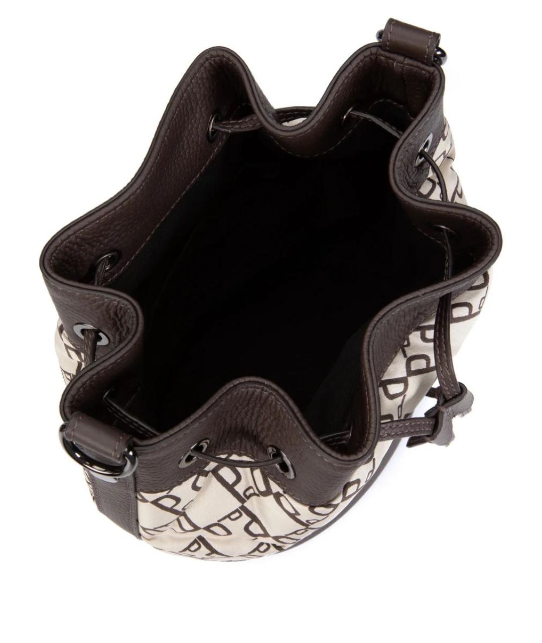 PESERICO Коричневая кожаная сумка через плечо, фото 5