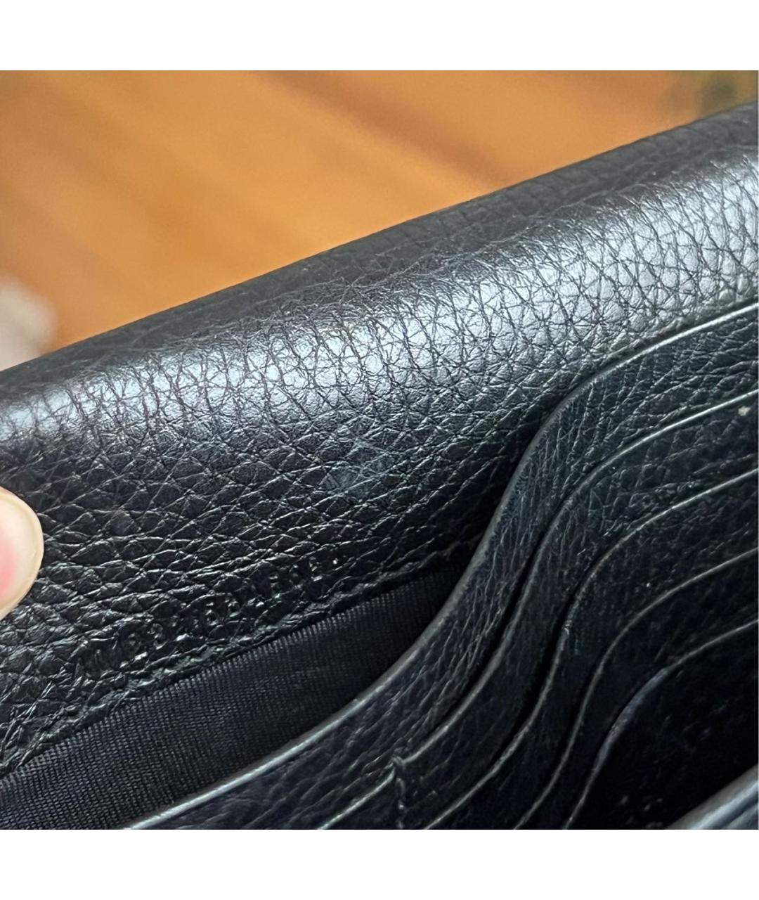 GUCCI Черная кожаная сумка через плечо, фото 7