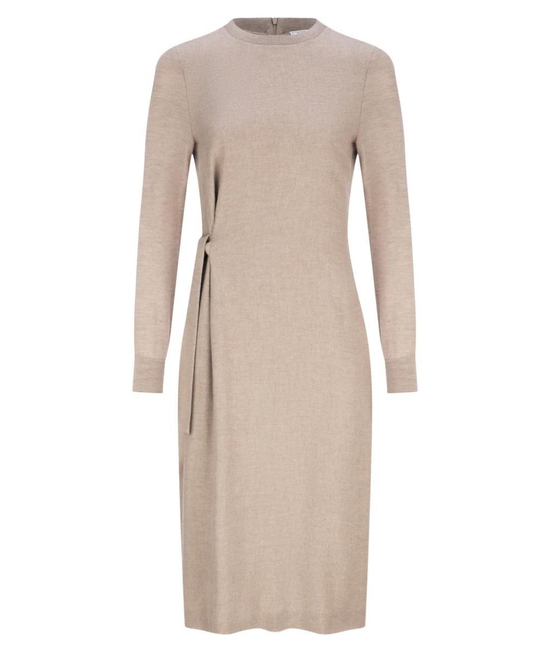 PESERICO Бежевое повседневное платье, фото 5