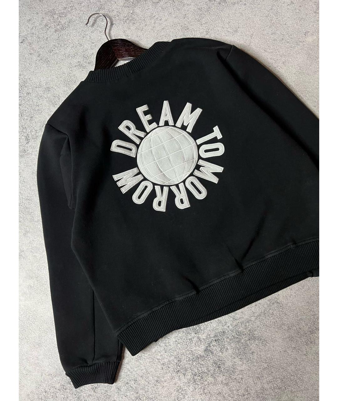 MAJE Черный хлопко-эластановый джемпер / свитер, фото 4