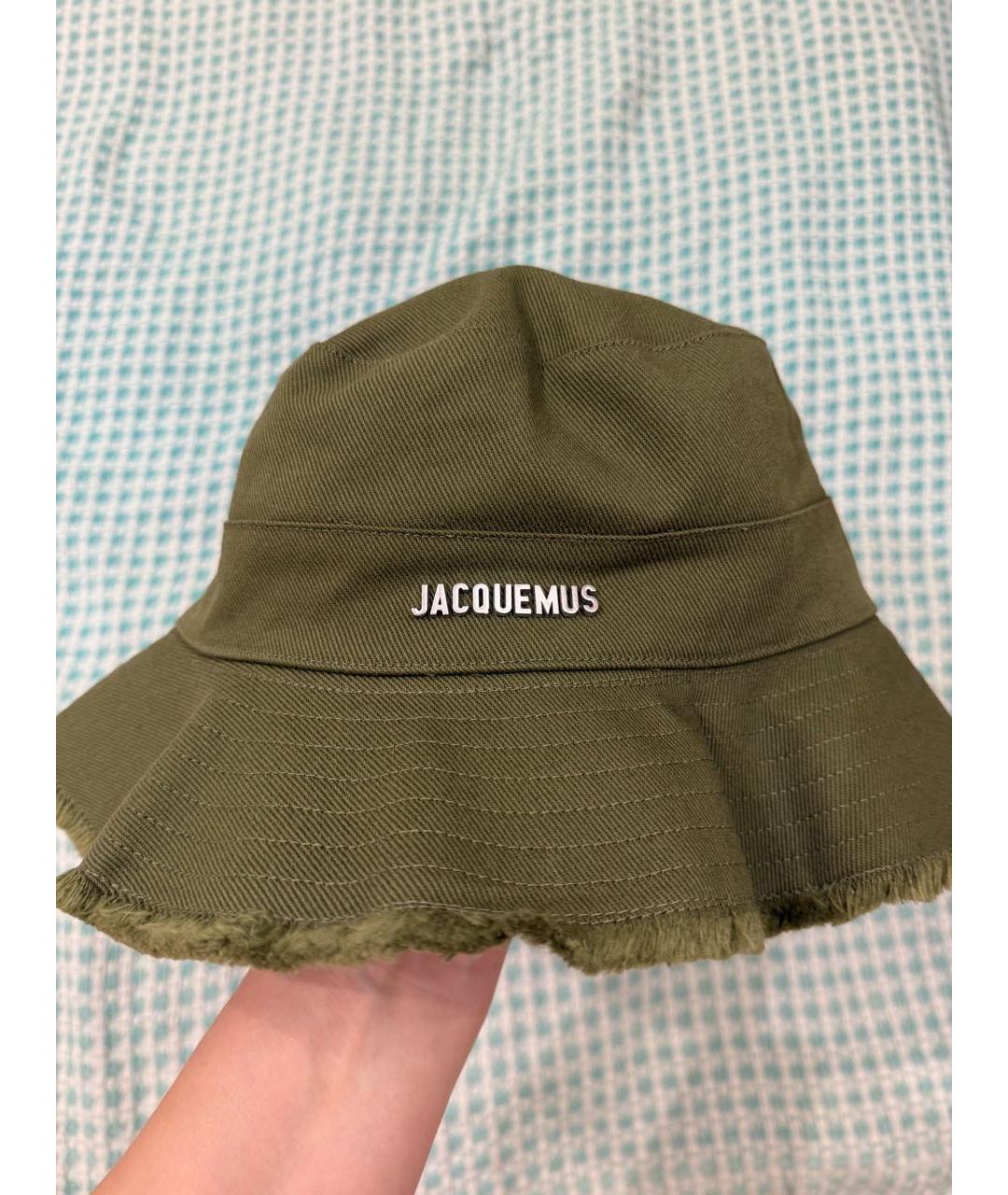 JACQUEMUS Хаки хлопковая панама, фото 8