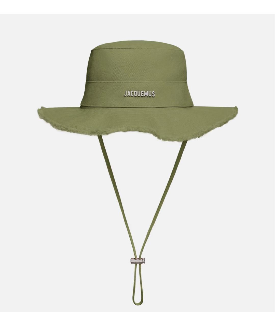 JACQUEMUS Хаки хлопковая панама, фото 9