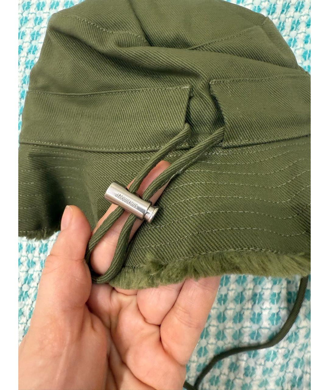 JACQUEMUS Хаки хлопковая панама, фото 6