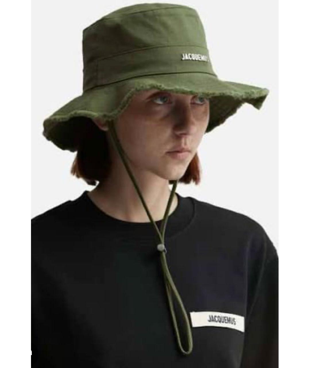 JACQUEMUS Хаки хлопковая панама, фото 3
