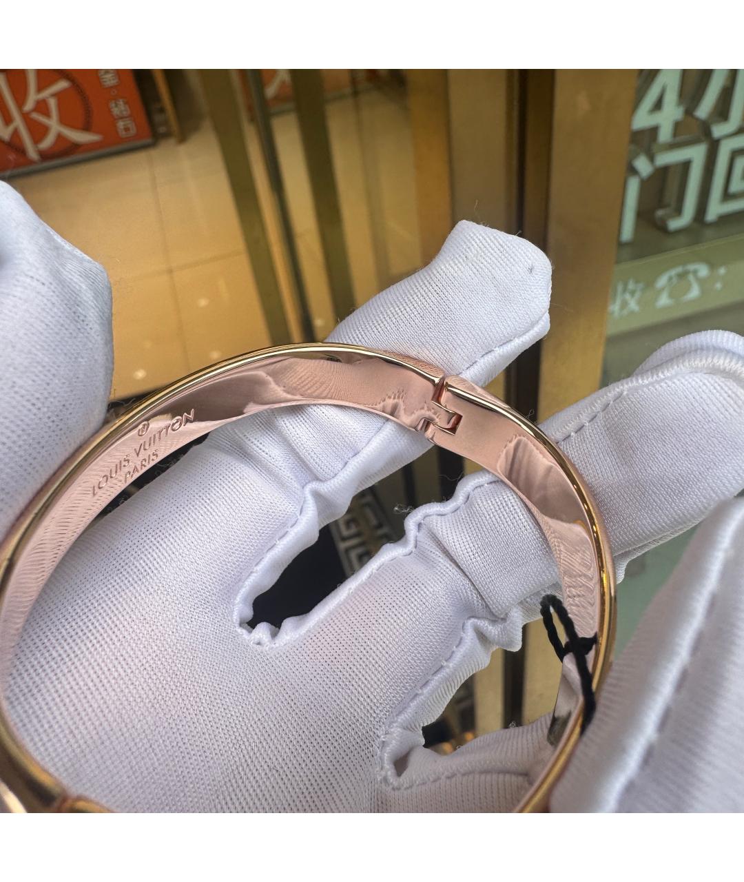 LOUIS VUITTON Золотой латунный браслет, фото 6