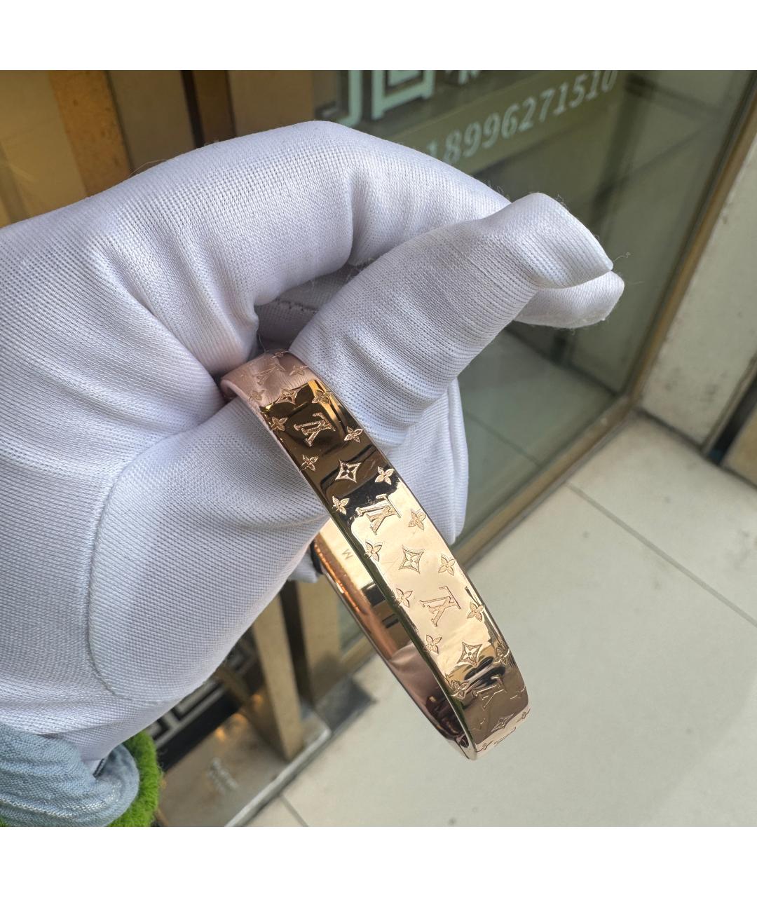LOUIS VUITTON Золотой латунный браслет, фото 4