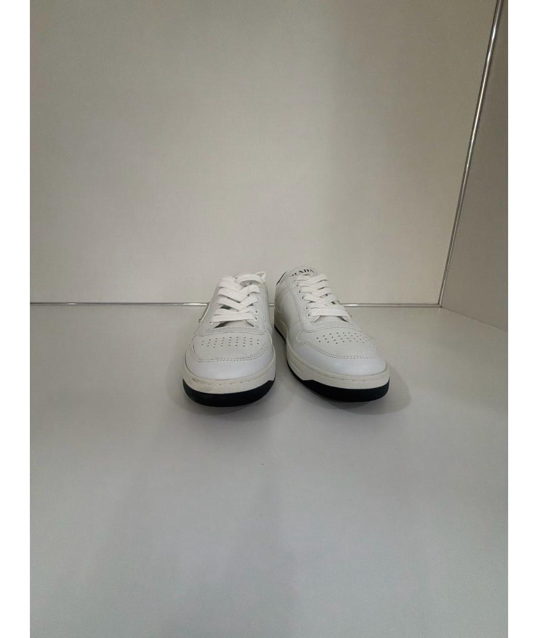 PRADA Белые кожаные кеды, фото 2