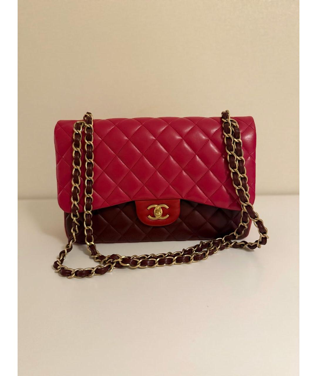 CHANEL Красная кожаная сумка через плечо, фото 9