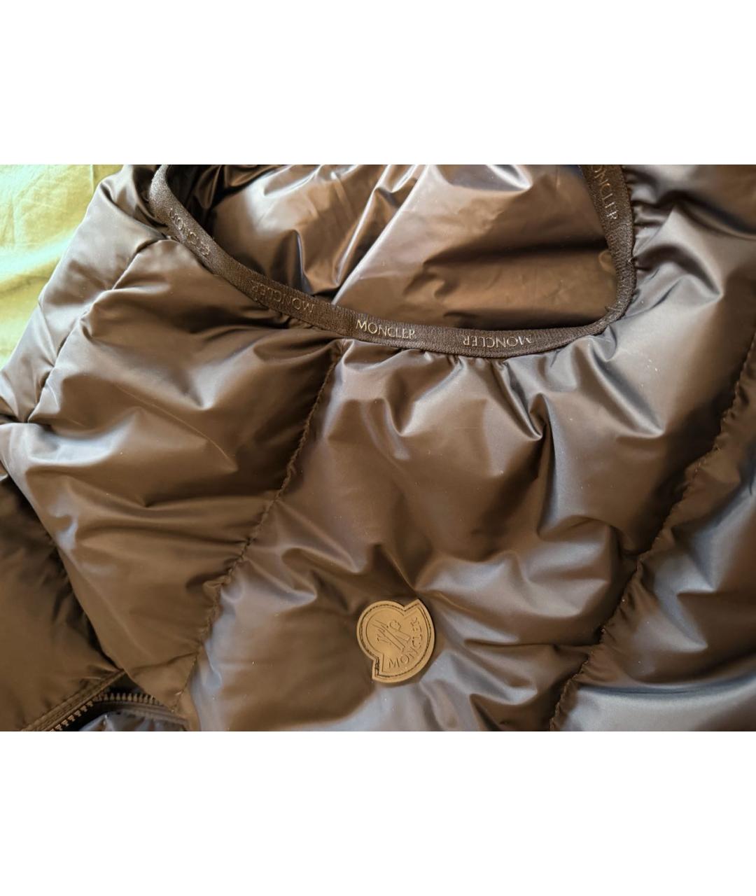 MONCLER Черный полиэстеровый жилет, фото 4