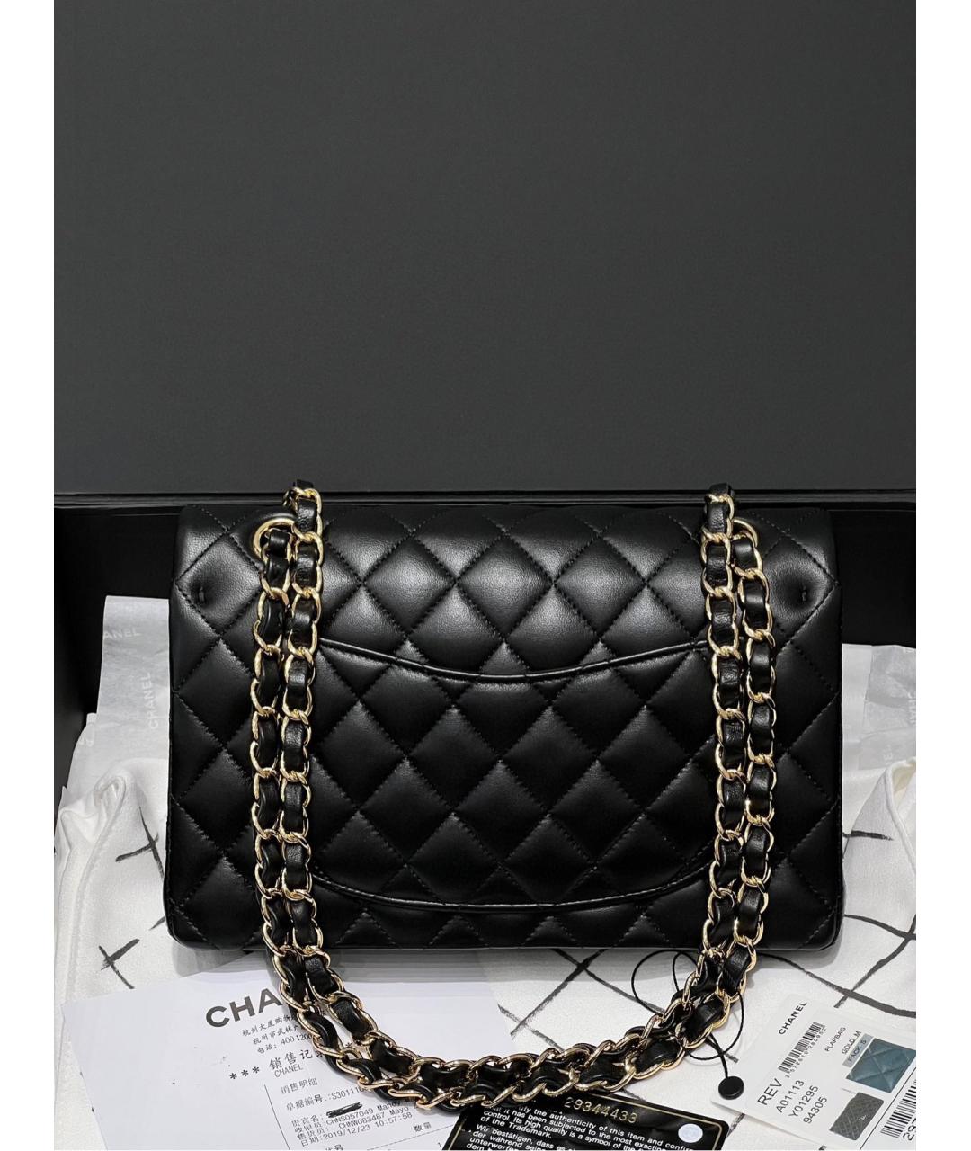 CHANEL Черная кожаная сумка через плечо, фото 2