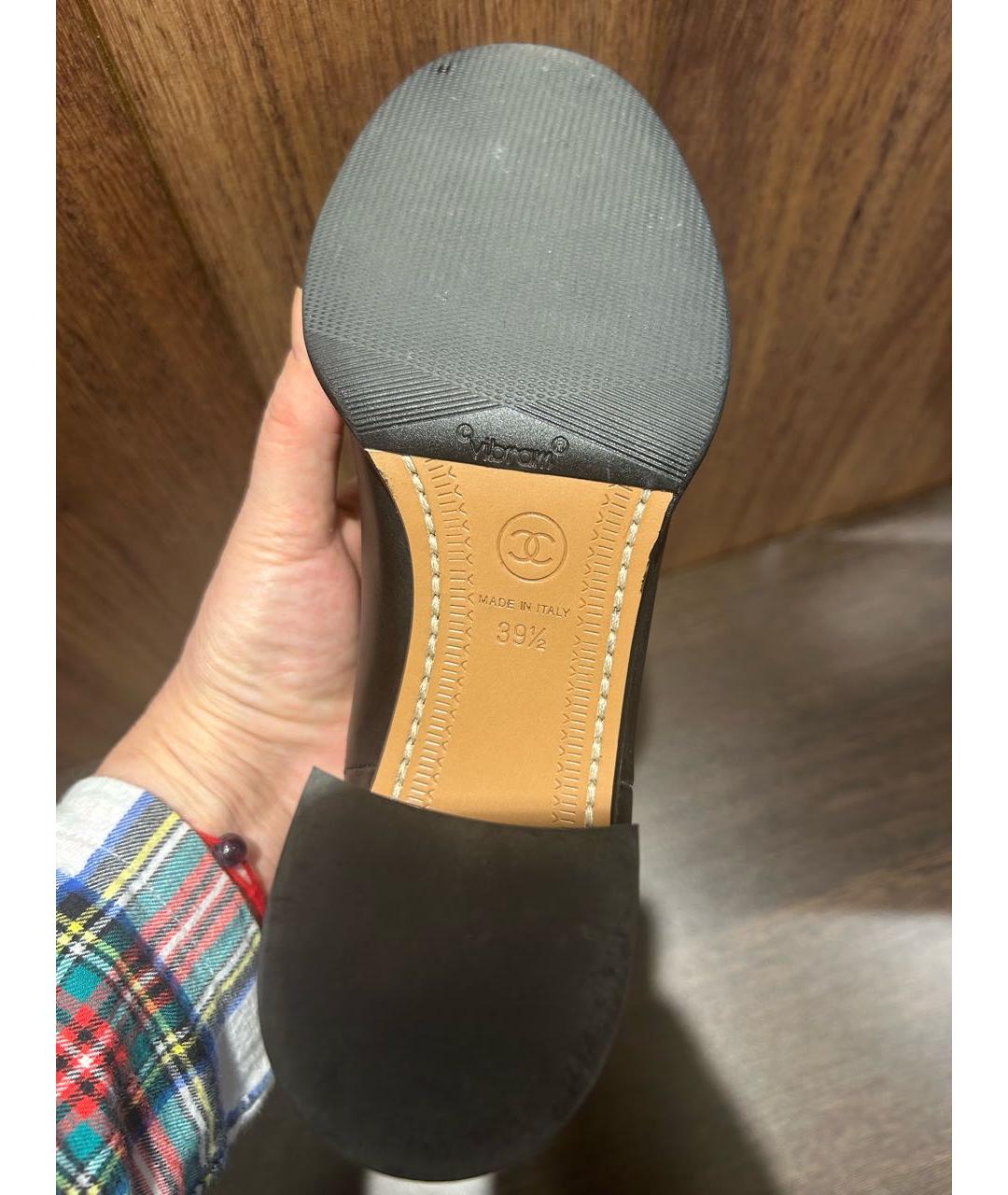 CHANEL Черные кожаные ботильоны, фото 7