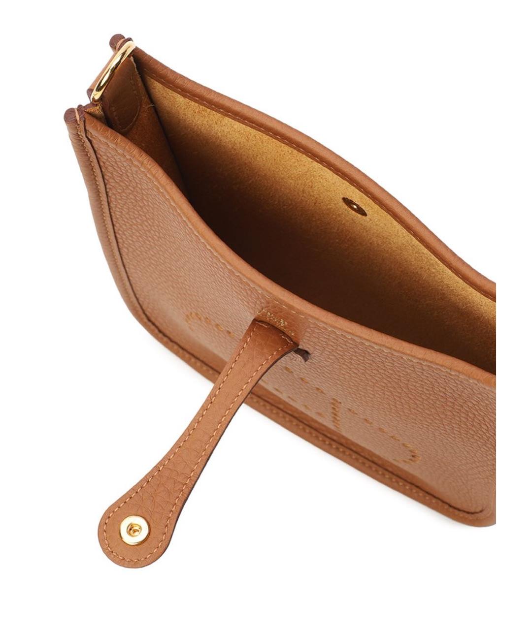 HERMES Коричневая кожаная сумка через плечо, фото 3