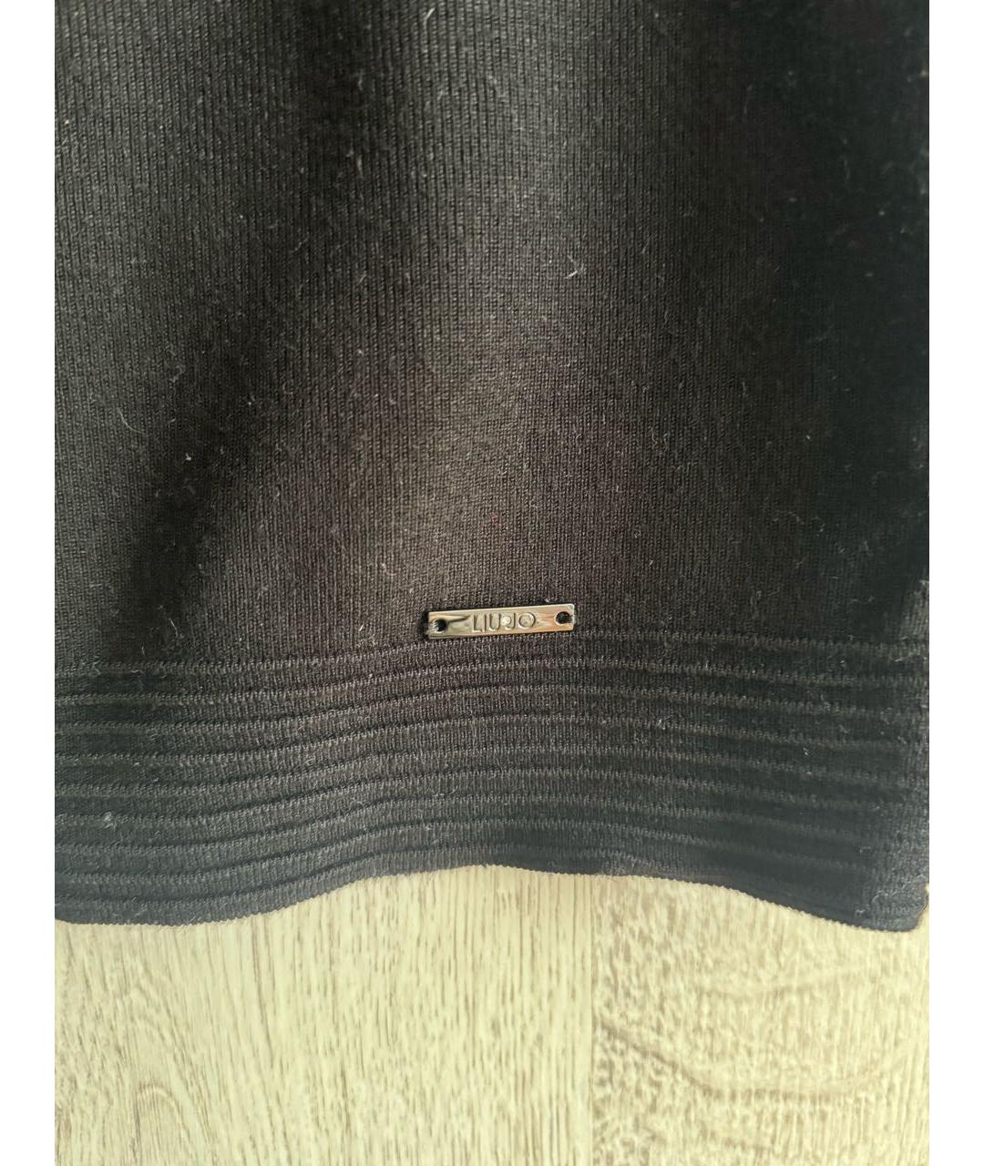 LIU JO Черный вискозный джемпер / свитер, фото 3