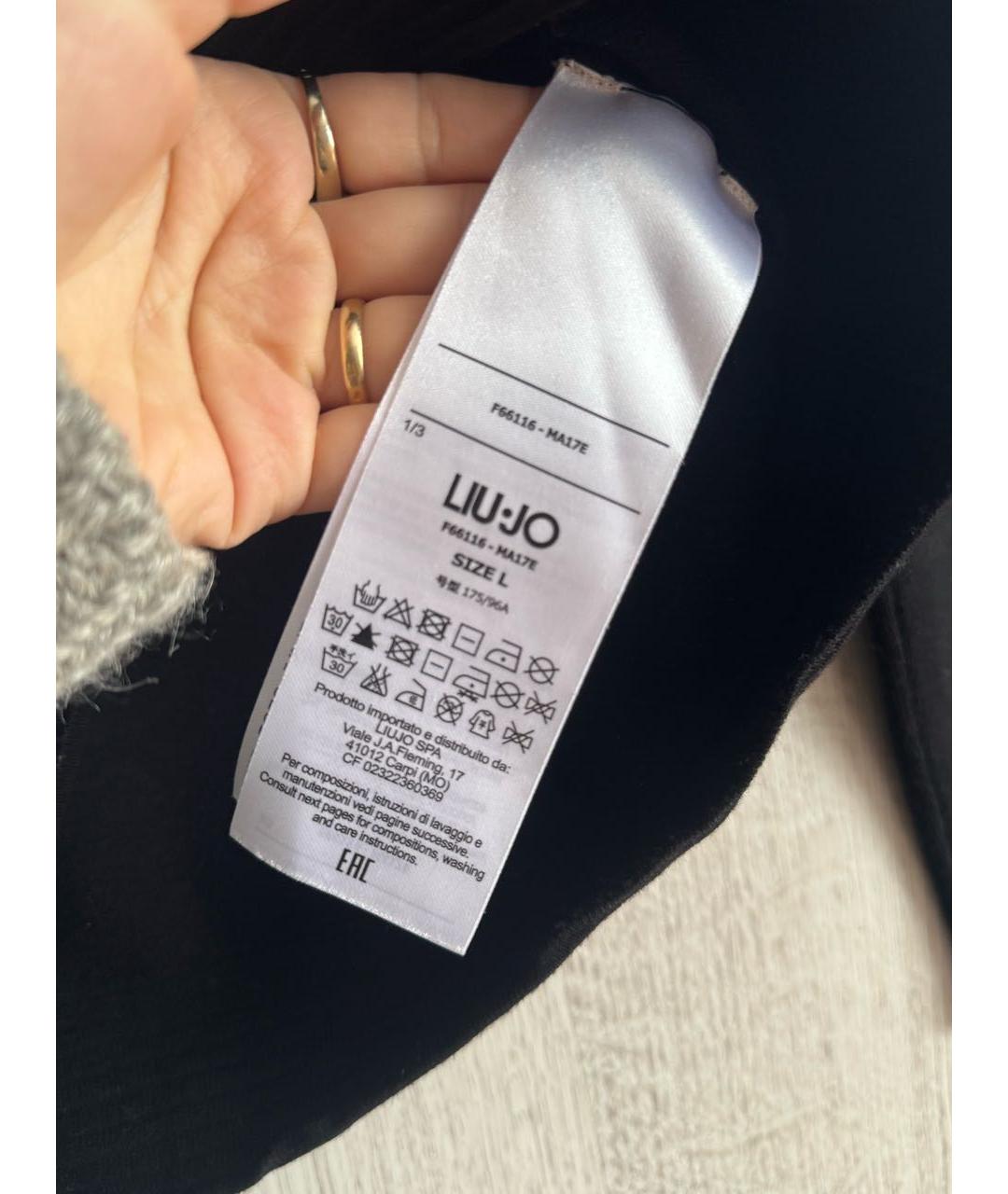 LIU JO Черный вискозный джемпер / свитер, фото 4