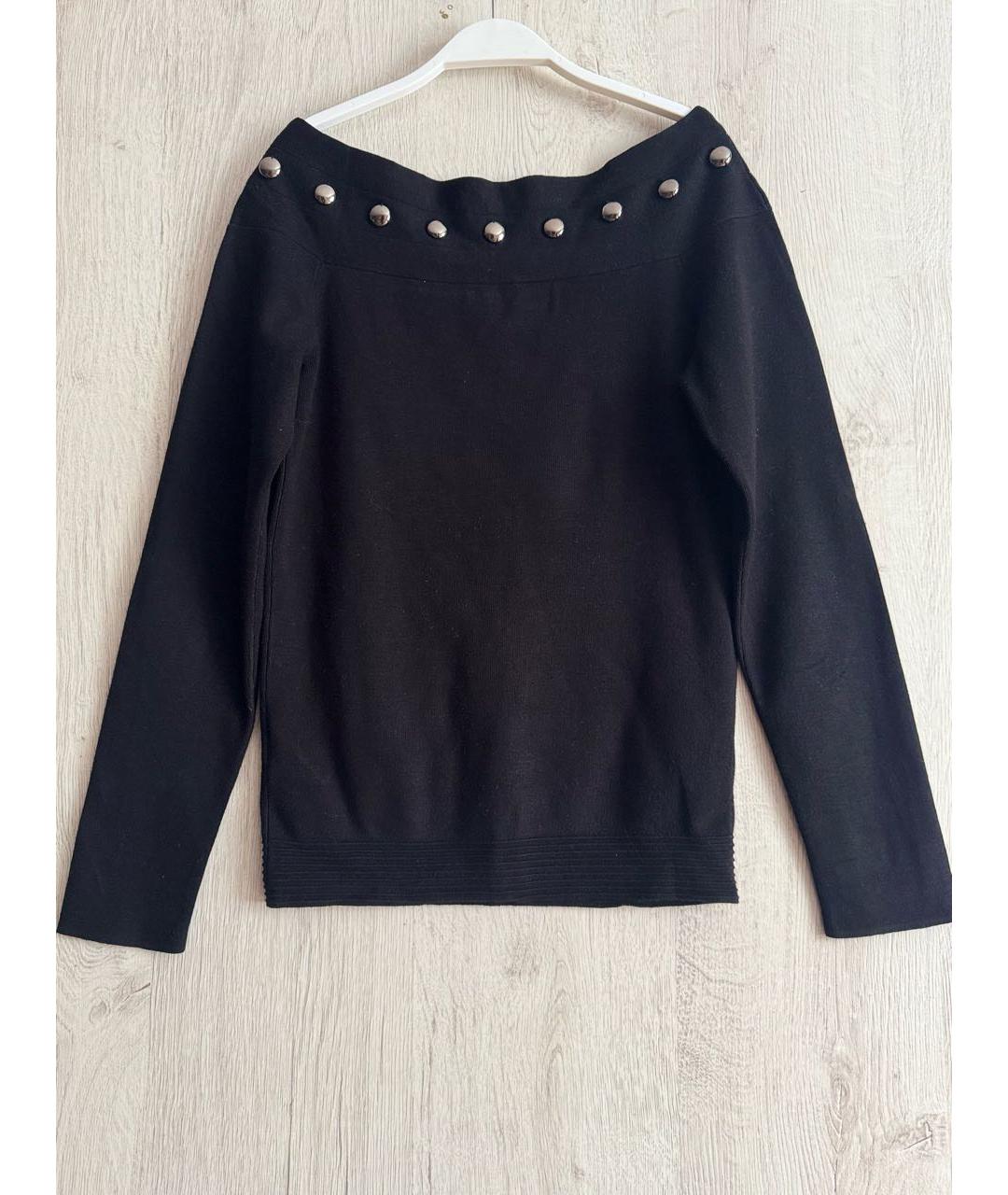 LIU JO Черный вискозный джемпер / свитер, фото 2