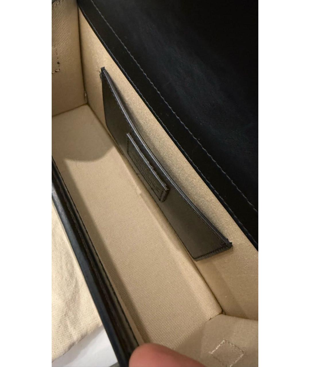 JACQUEMUS Черная кожаная сумка через плечо, фото 4