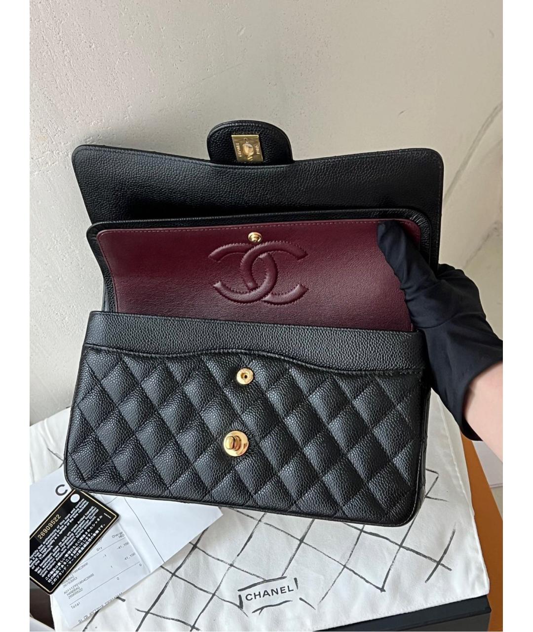 CHANEL Черная кожаная сумка через плечо, фото 6