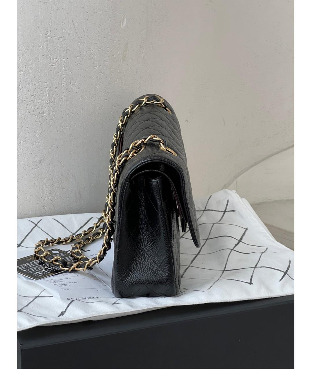 CHANEL Черная кожаная сумка через плечо, фото 4