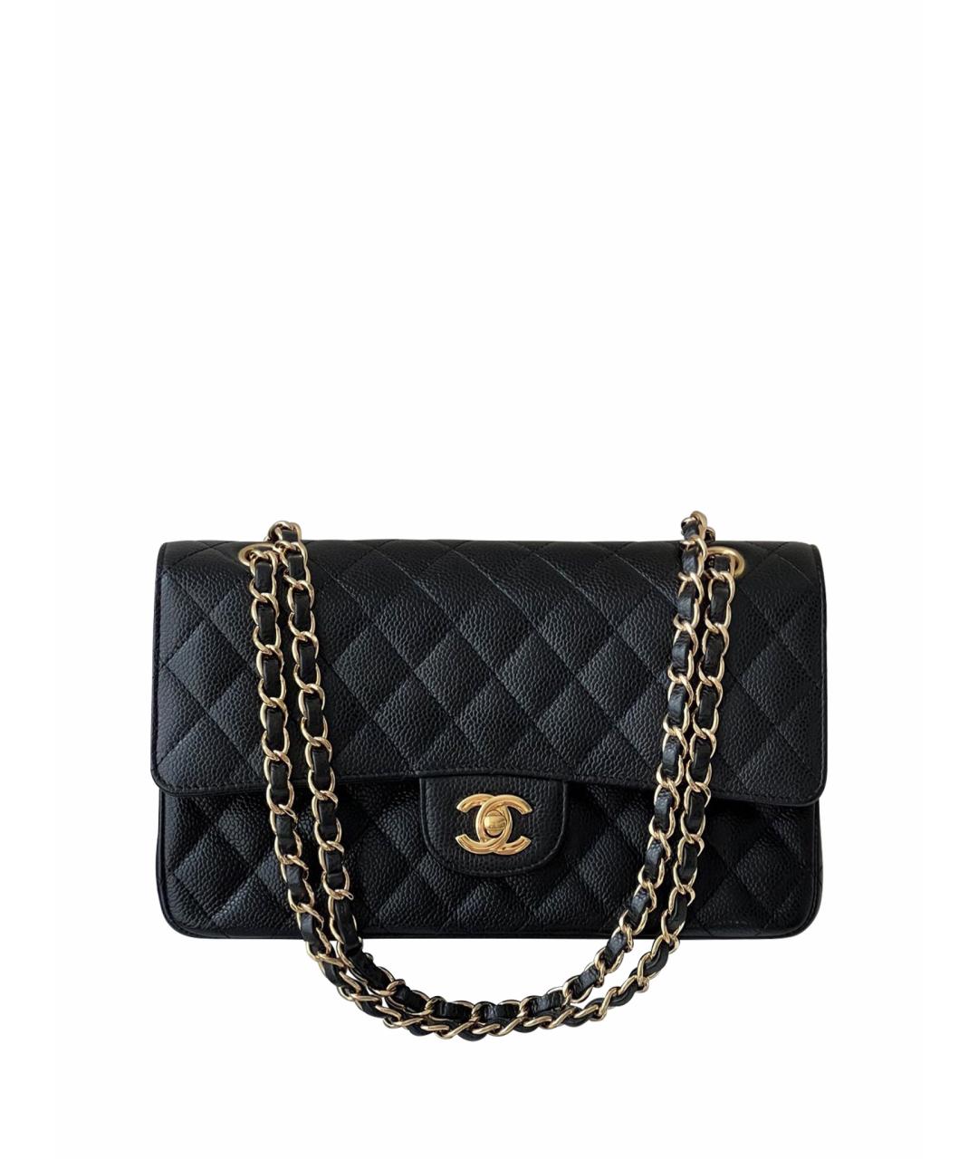 CHANEL Черная кожаная сумка через плечо, фото 1