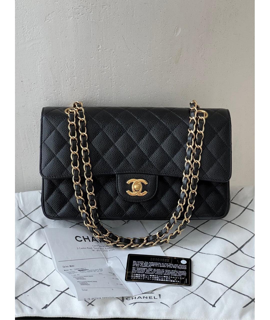 CHANEL Черная кожаная сумка через плечо, фото 10