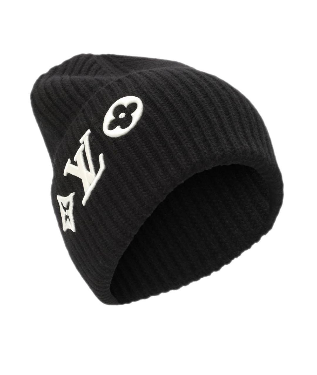 LOUIS VUITTON Черная шерстяная шапка, фото 1