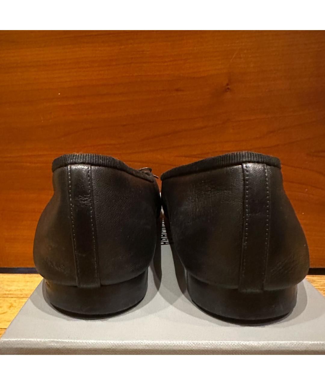 CHANEL Черные кожаные балетки, фото 4