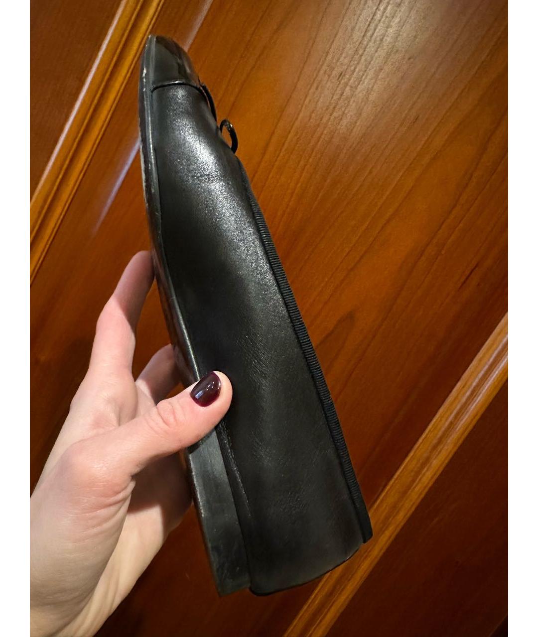 CHANEL Черные кожаные балетки, фото 7