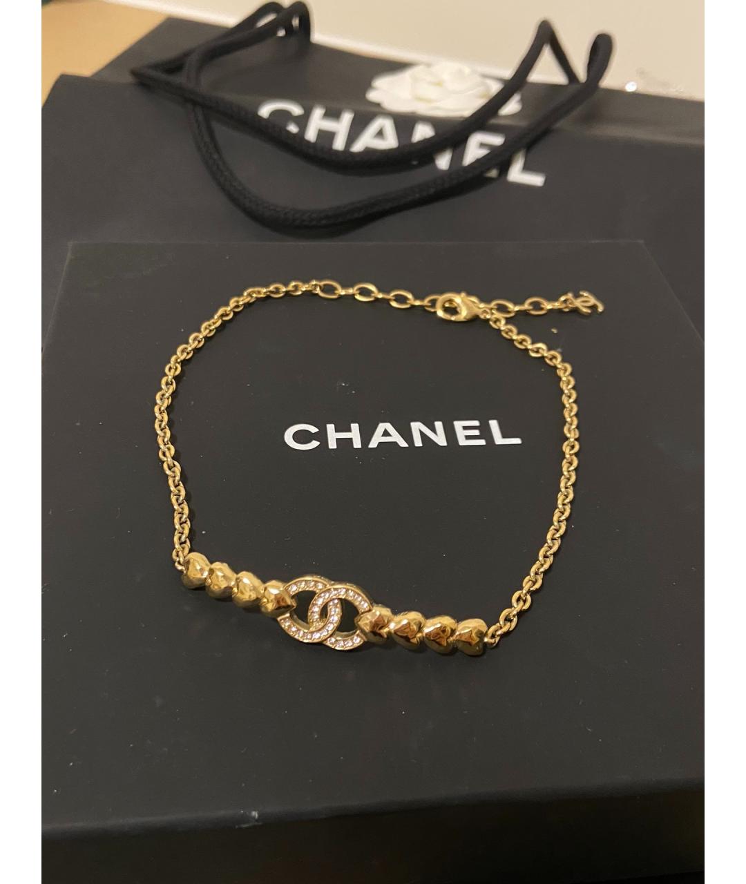 CHANEL Золотое металлическое колье, фото 5