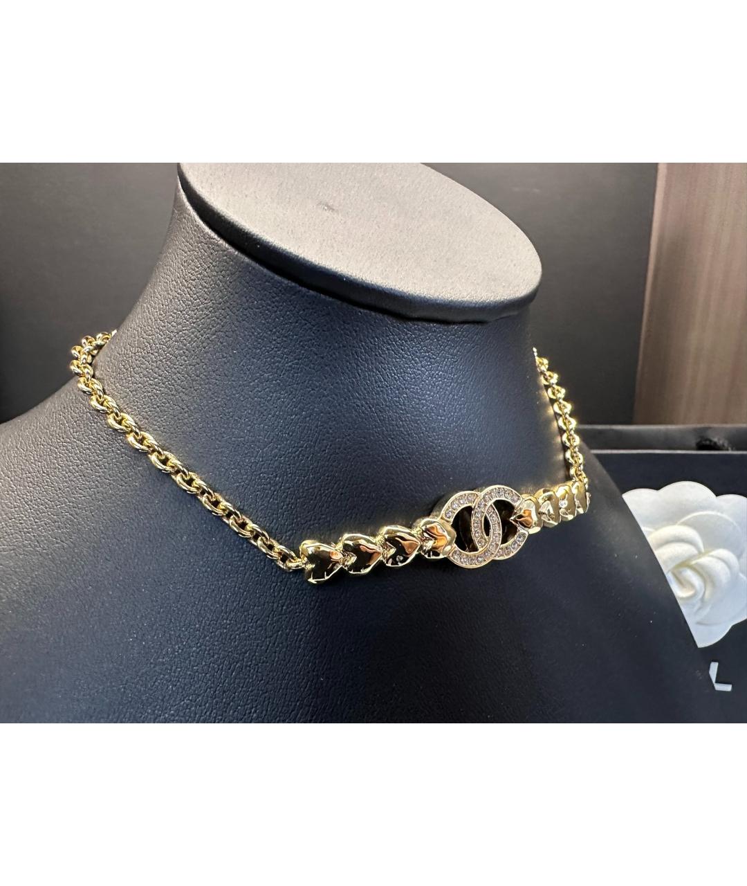 CHANEL Золотое металлическое колье, фото 3