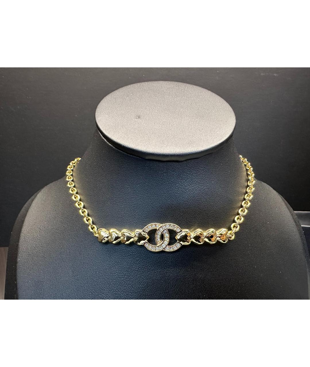 CHANEL Золотое металлическое колье, фото 4