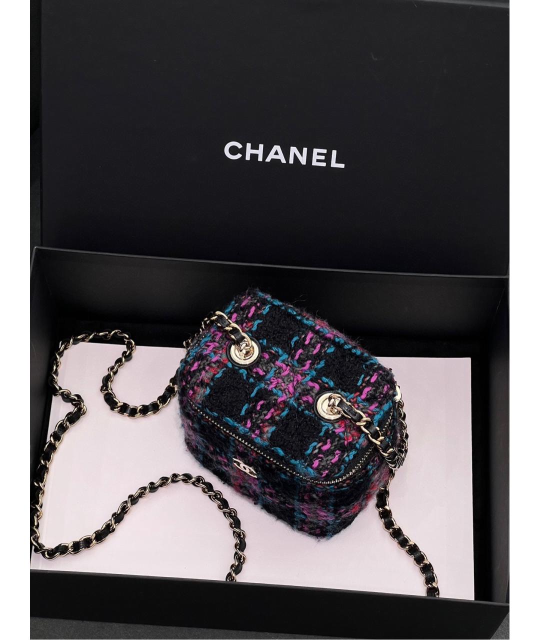 CHANEL Мульти твидовая сумка через плечо, фото 6