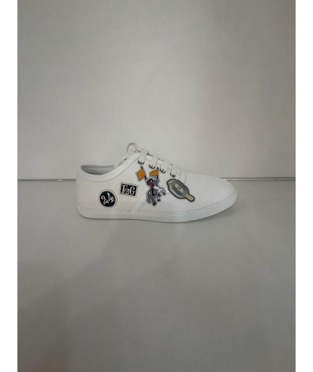 HERMES Белые текстильные кеды, фото 7