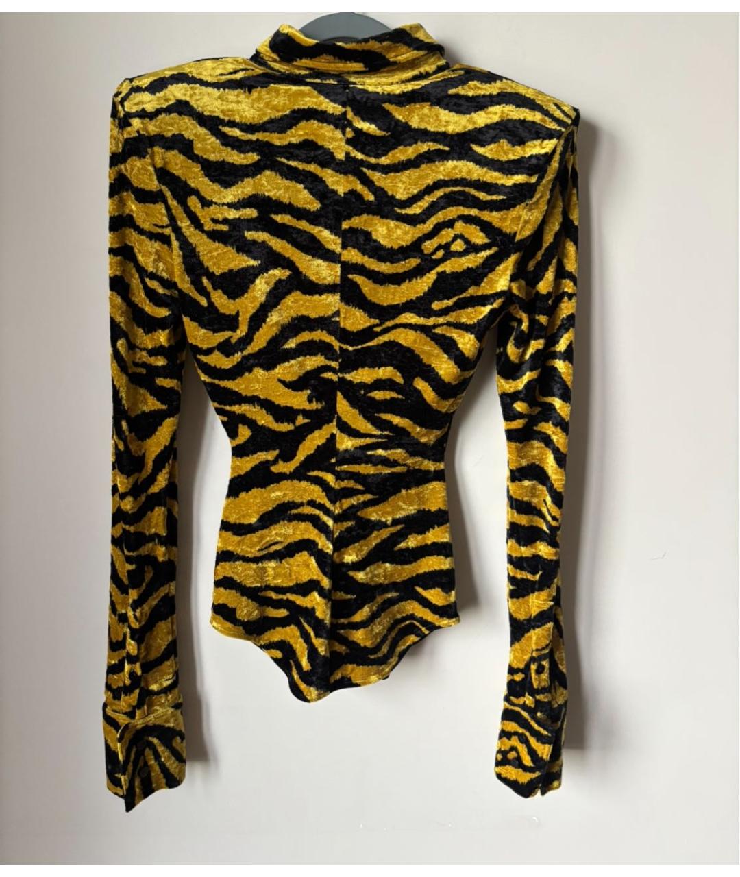 THE ATTICO Желтая бархатная блузы, фото 2