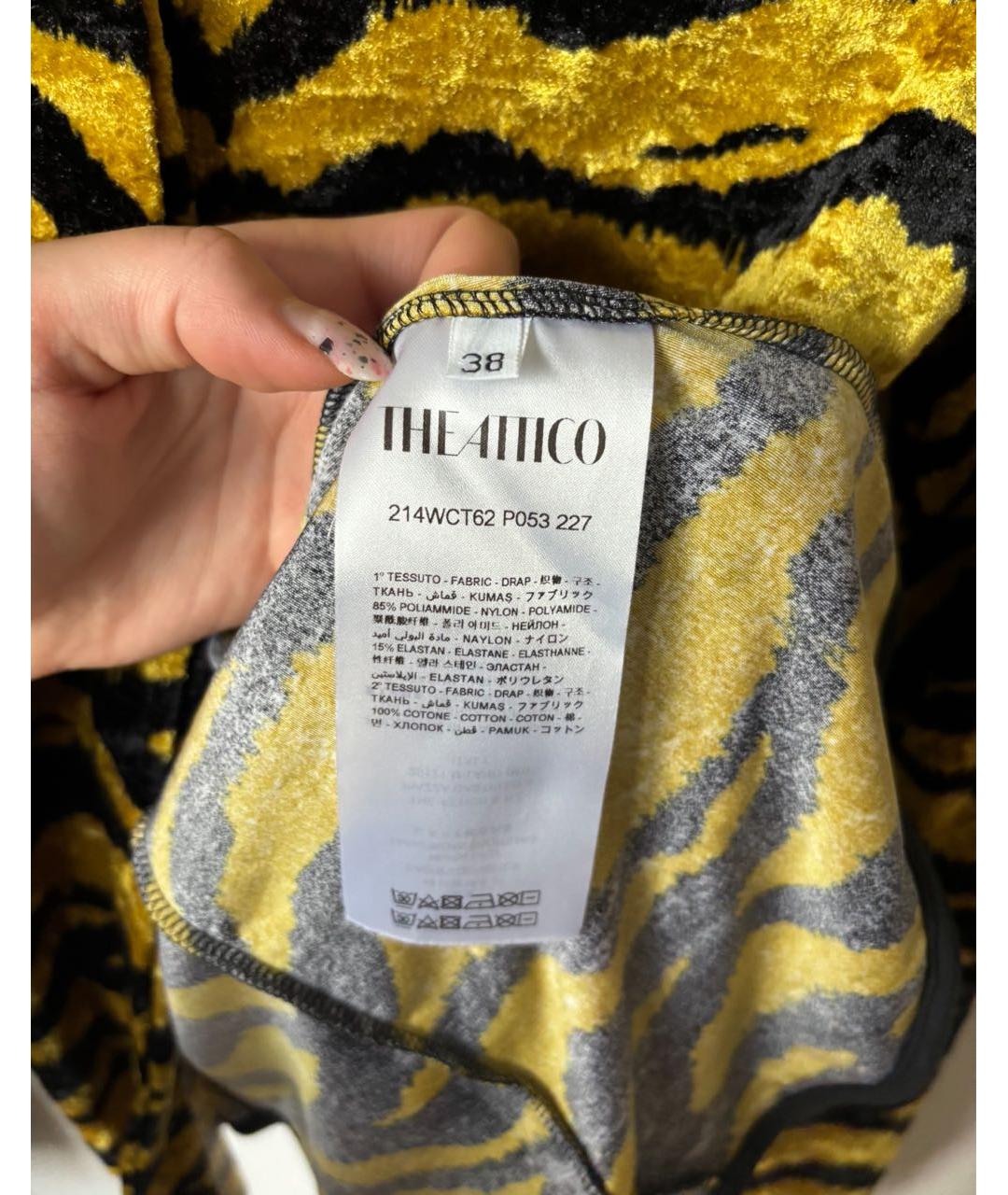 THE ATTICO Желтая бархатная блузы, фото 7