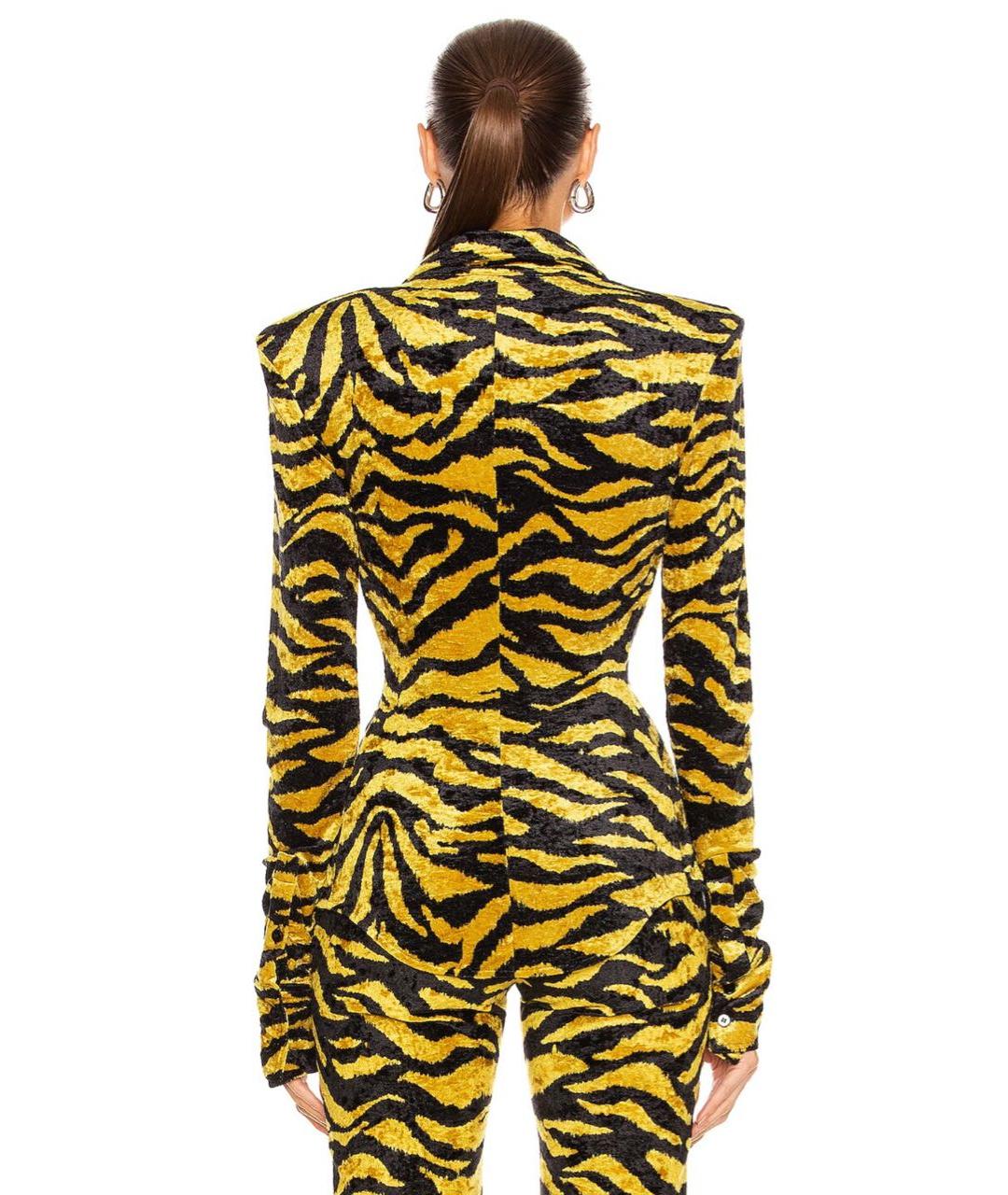 THE ATTICO Желтая бархатная блузы, фото 6