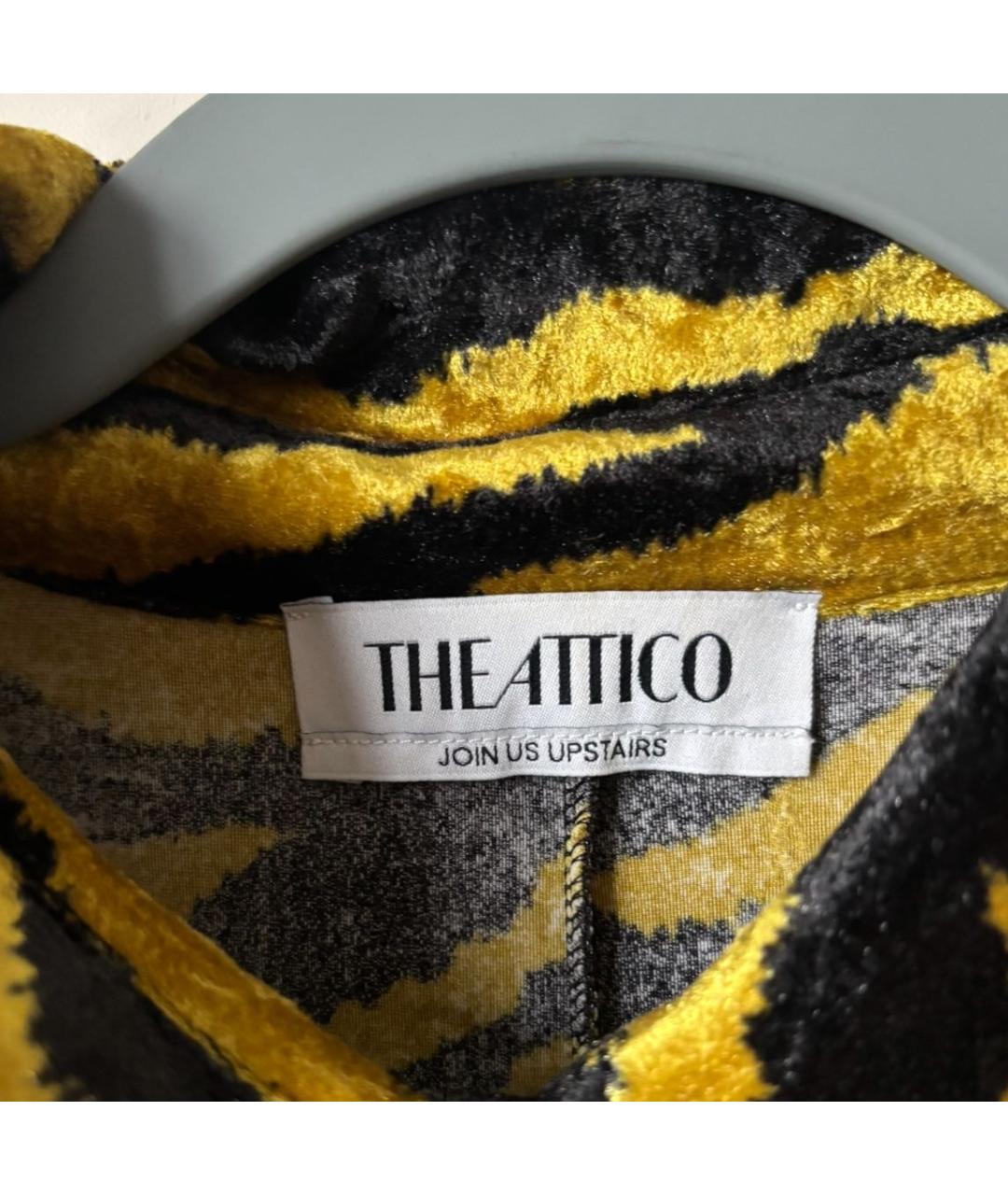 THE ATTICO Желтая бархатная блузы, фото 3