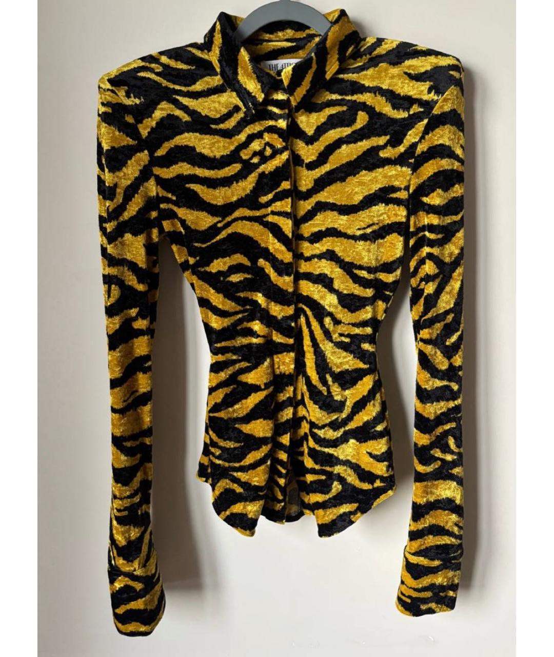 THE ATTICO Желтая бархатная блузы, фото 8