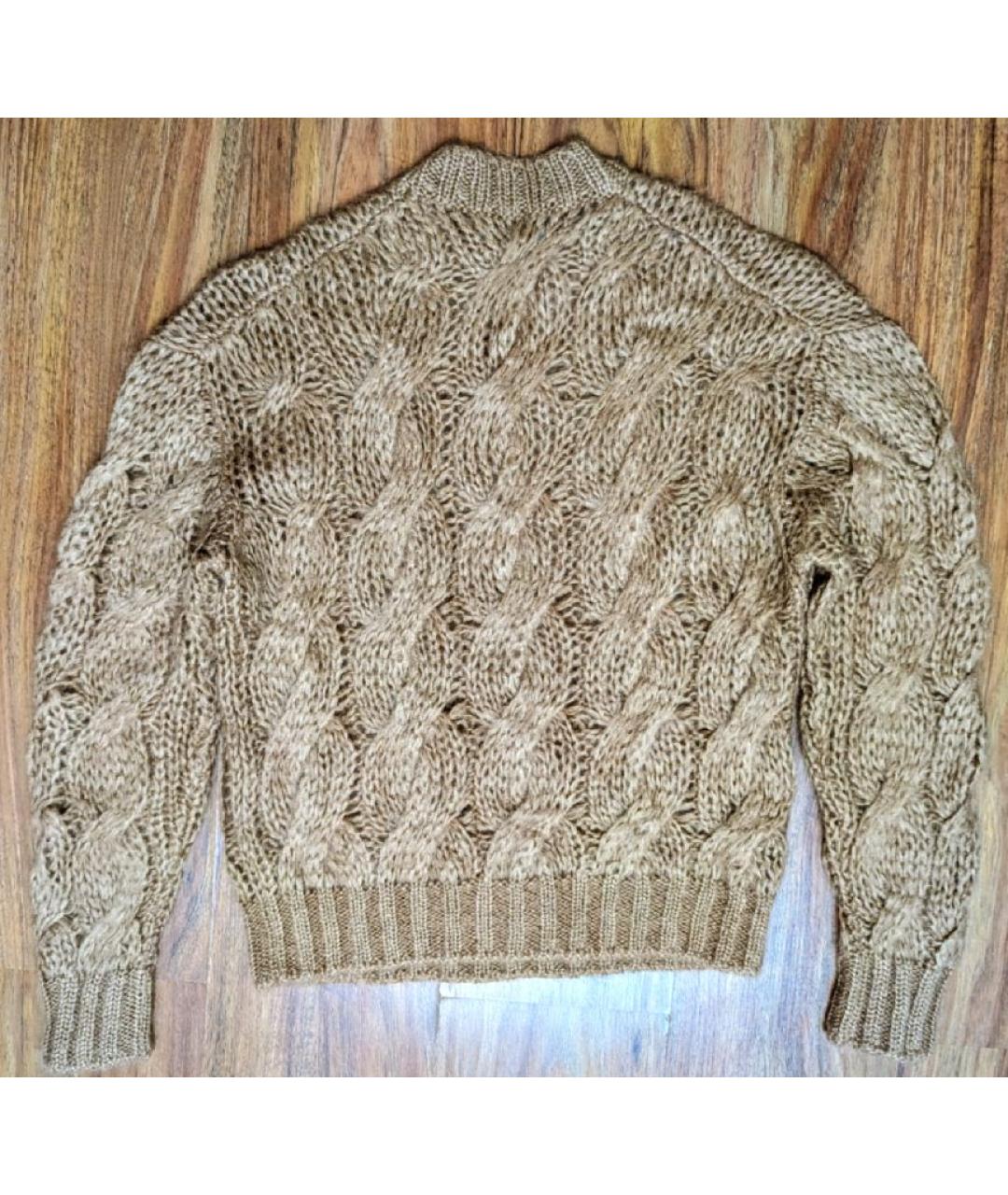 PRADA Коричневый шерстяной джемпер / свитер, фото 2