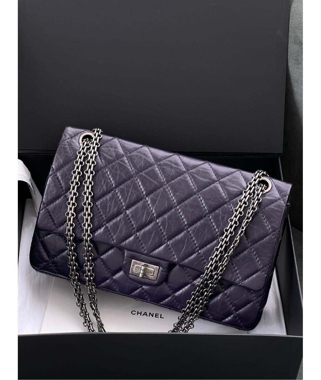 CHANEL Фиолетовая кожаная сумка через плечо, фото 9