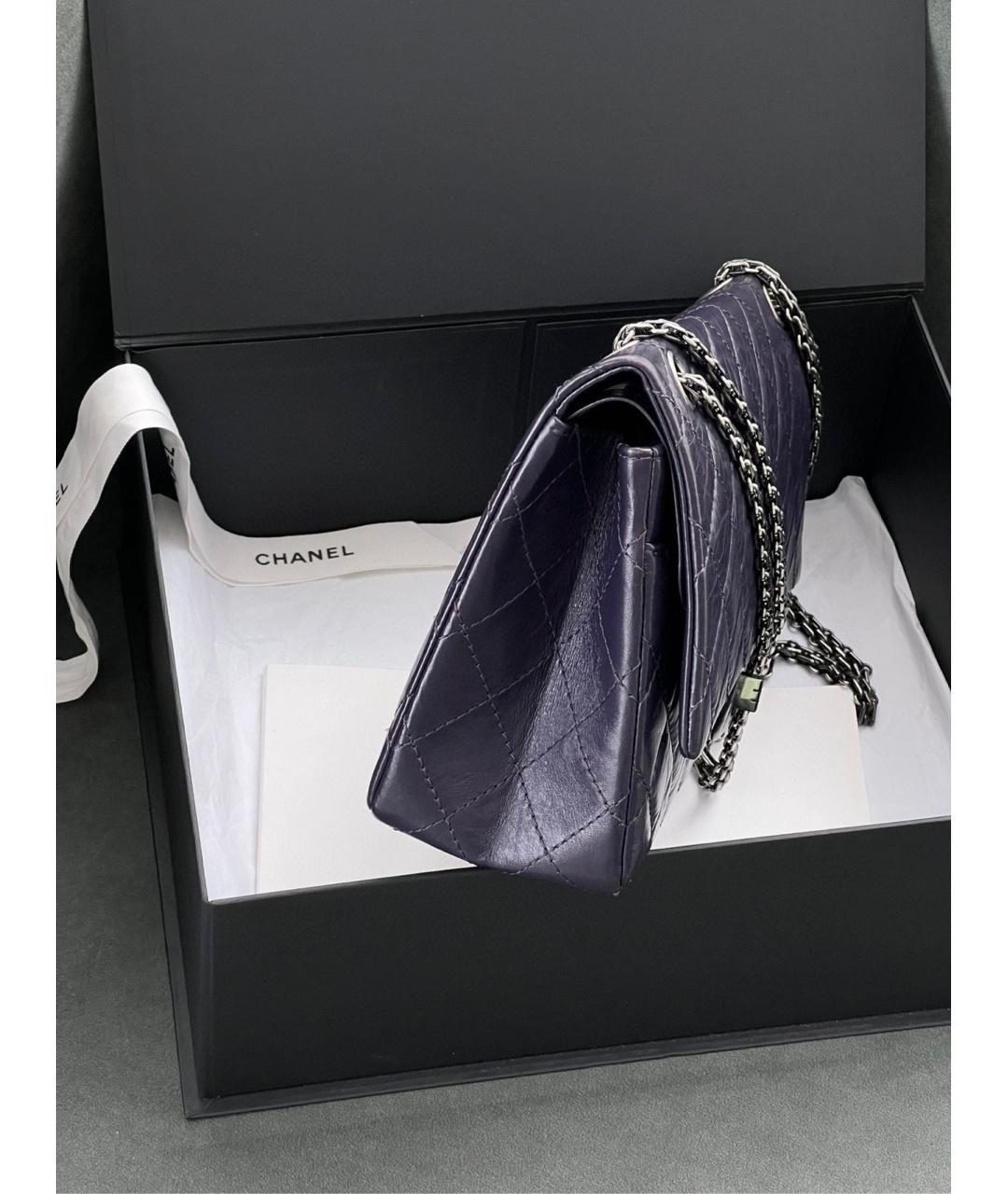 CHANEL Фиолетовая кожаная сумка через плечо, фото 4