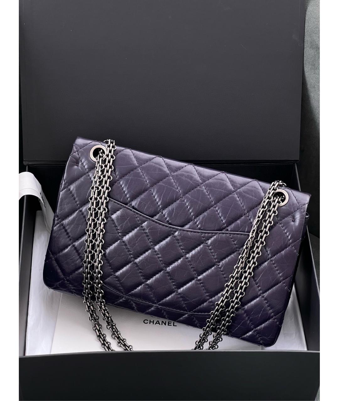 CHANEL Фиолетовая кожаная сумка через плечо, фото 2