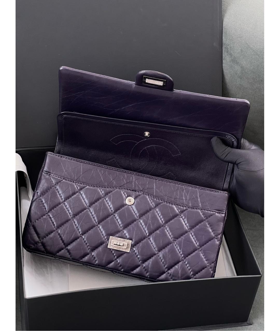 CHANEL Фиолетовая кожаная сумка через плечо, фото 6