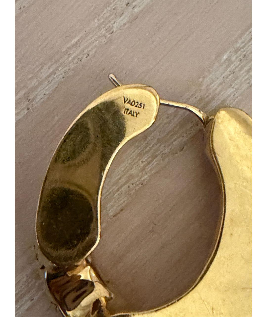 LOUIS VUITTON Золотые латунные серьги, фото 3